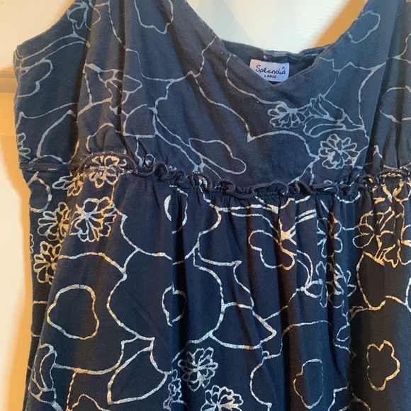 Excellent condition size large splendid tank top. Navy with a silver design. - Picture 2 of 3